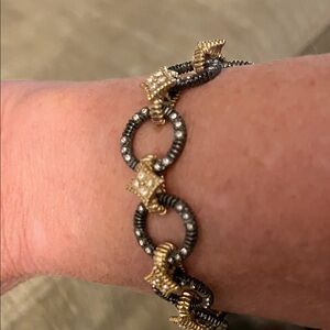 Elegant Gold and Black Bracelet